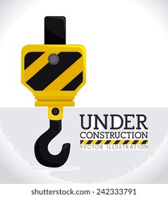 Under construction design over white background, vector illustration.