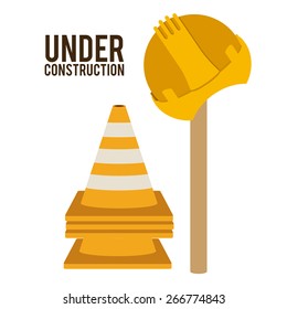 Under Construction design over white background, vector illustration