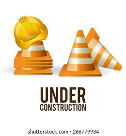 Under Construction design over white background, vector illustration