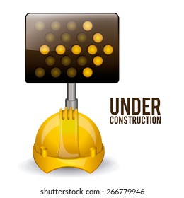 Under Construction design over white background, vector illustration