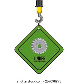 Under Construction design over white background, vector illustration