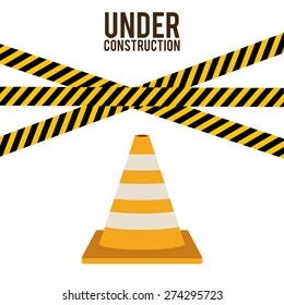 Under construction design over white background, vector illustration