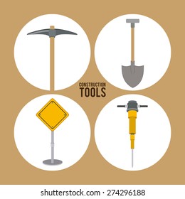 Under construction design over white background, vector illustration