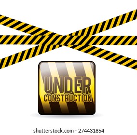 Under construction design over white background, vector illustration