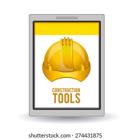 Under construction design over white background, vector illustration