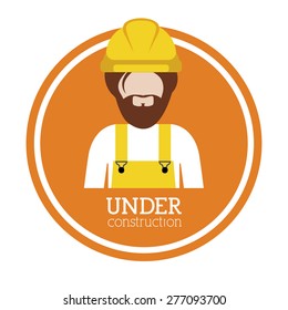 Under construction design over white background, vector illustration