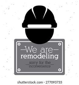 Under construction design over white background, vector illustration
