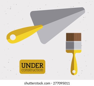 Under construction design over white background, vector illustration