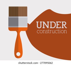 Under construction design over white background, vector illustration