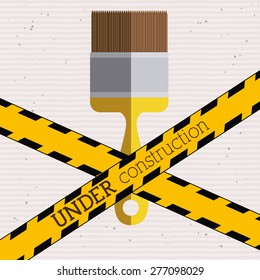 Under construction design over white background, vector illustration