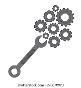 Under construction design over white background, vector illustration
