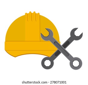 Under construction design over white background, vector illustration