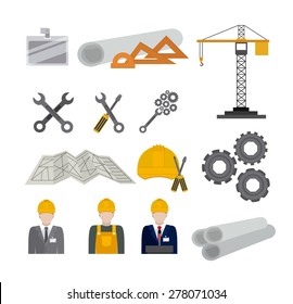 Under construction design over white background, vector illustration