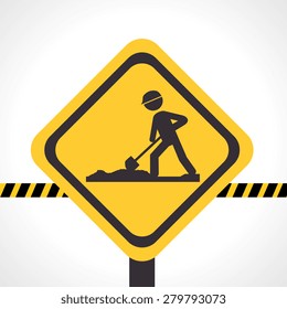 Under construction design over white background, vector illustration.