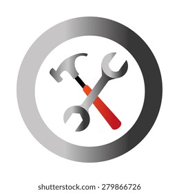Under construction design over white background, vector illustration.