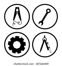 Under construction design over white background, vector illustration