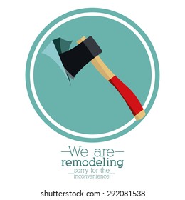 Under construction design over white background, vector illustration