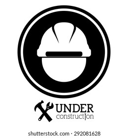 Under construction design over white background, vector illustration