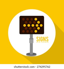 Under construction design over yellow background, vector illustration