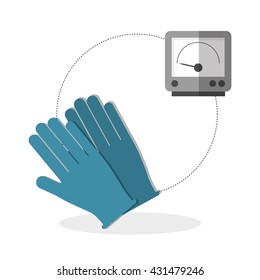 Under construction design. supplies icon. glove illustration