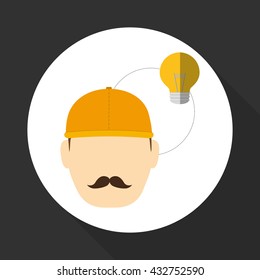 Under construction design. supplies icon. worker illustration