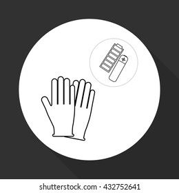 Under construction design. supplies icon. glove illustration