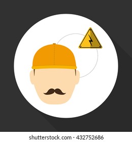 Under construction design. supplies icon. worker illustration