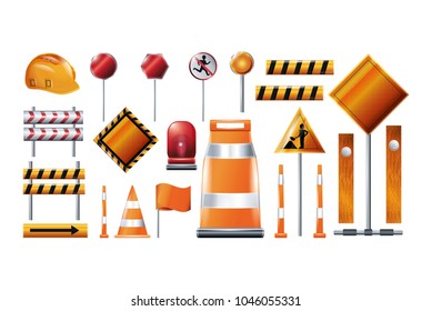 Under construction design symbols