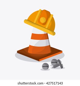 Under construction design. tool icon. Colorful illustration