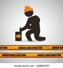 Under construction design. tool icon. isolated illustration
