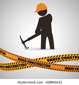Under construction design. tool icon. isolated illustration