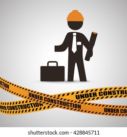 Under construction design. tool icon. isolated illustration