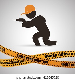 Under construction design. tool icon. isolated illustration