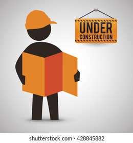 Under construction design. tool icon. isolated illustration