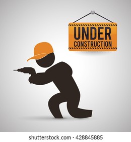 Under construction design. tool icon. isolated illustration