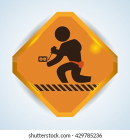 Under construction design. tool icon. isolated illustration
