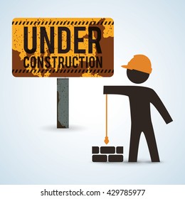 Under construction design. tool icon. isolated illustration