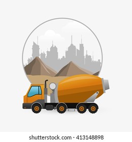 Under construction design. truck concept. repair icon