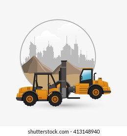 Under construction design. truck concept. repair icon
