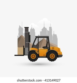 Under construction design. truck concept. repair icon