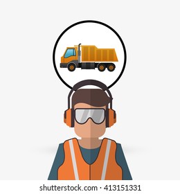 Under construction design. truck concept. repair icon