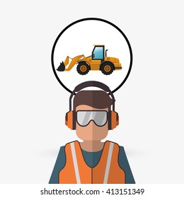 Under construction design. truck concept. repair icon