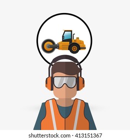 Under construction design. truck concept. repair icon