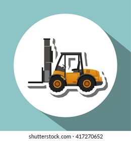 Under construction design. truck concept. repair icon, vector illustration