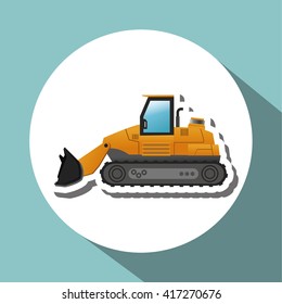 Under construction design. truck concept. repair icon, vector illustration