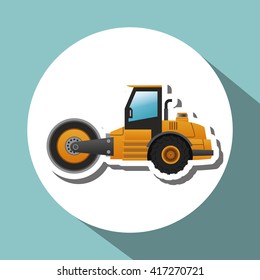 Under construction design. truck concept. repair icon, vector illustration