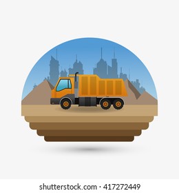 Under construction design. truck concept. repair icon