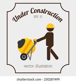 under construction design, vector illustration eps10 graphic 