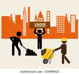 under construction design, vector illustration eps10 graphic 