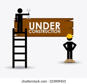 under construction design, vector illustration eps10 graphic 